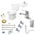 Paquete de WC Alargado + Lavabo + Accesorios de Instalación Ekon Plus II 62821 - Imagen 2