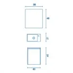 Gabinete Spot Plus 40X60cm Blanco Lacado con Monomando y Espejo 38x48cm Esbaño 92445 - Imagen 8